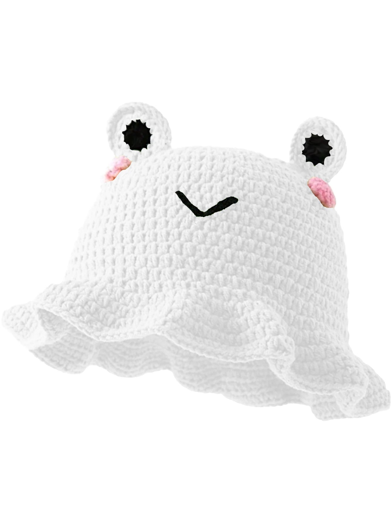 Hand Woven Frog Ruffled Fisherman Bucket Hat