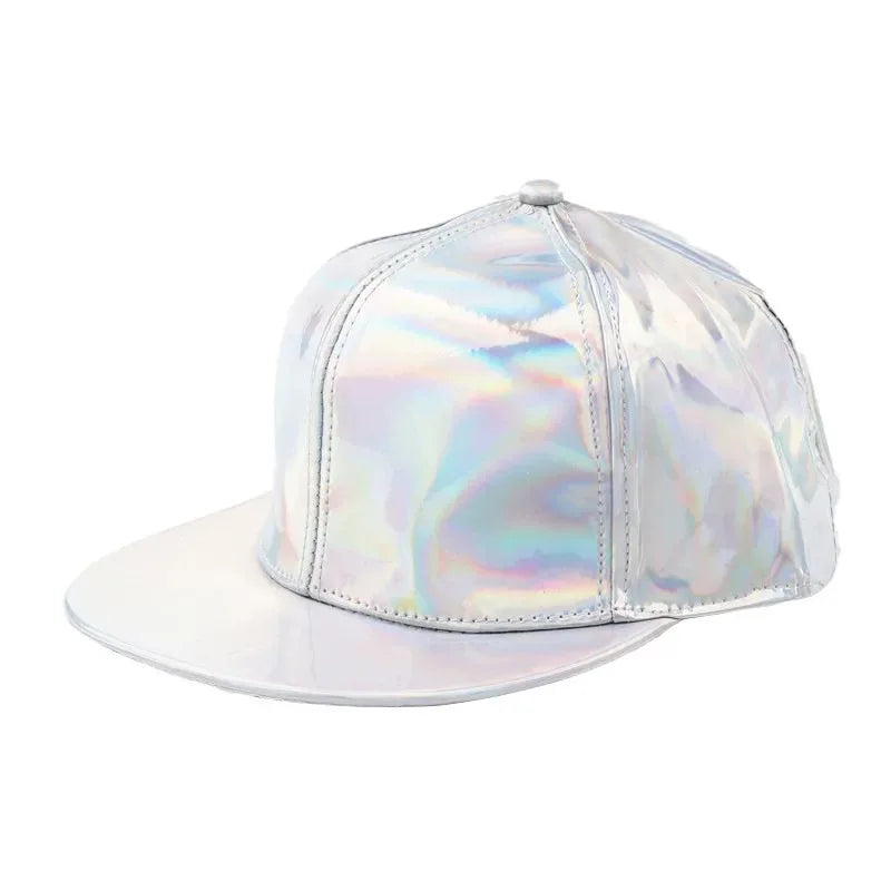 Fashion PU Rainbow Color Changing Hiphop Baseball Cap