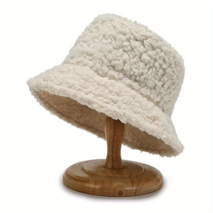 Korean Lambswool Teddy Fleece Winter Bucket Hat