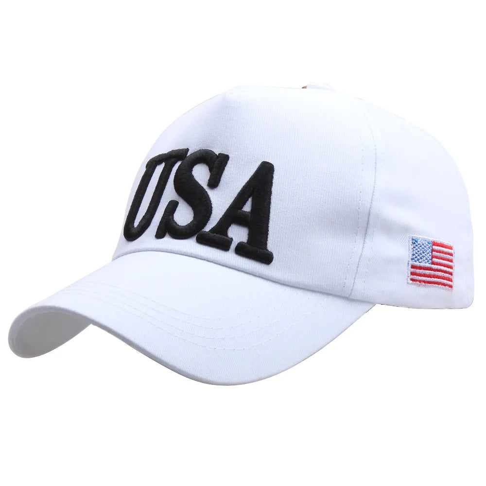 USA Flag Embroidered Baseball Cap
