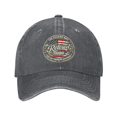 The Legend Has Retired 2026 Funny Baseball Cap