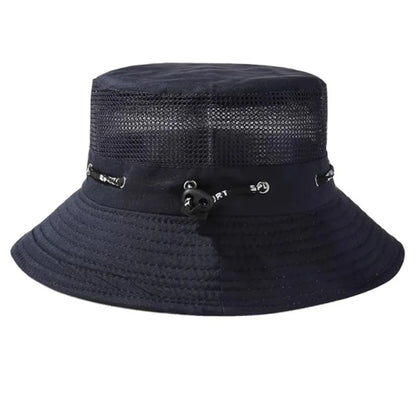 Men’s Breathable Wide Brim Sun Bucket Hat