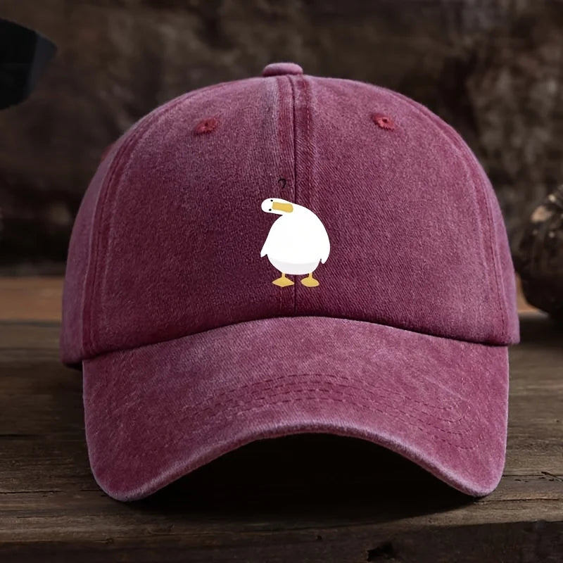 Cute Duck Print Adjustable Breathable Baseball Cap