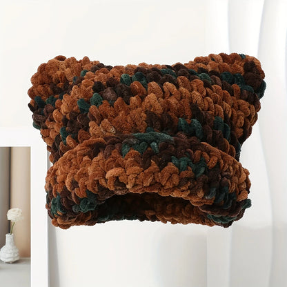 Colorful Cat Ear Crochet Bucket Hat