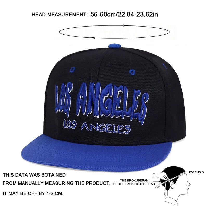 Unisex Los Angeles Embroidery Casual Snapback Cap