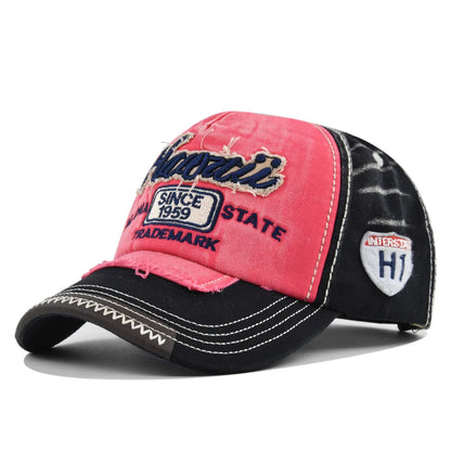 Vintage 1959 Letter Embroidered Washed Baseball Cap