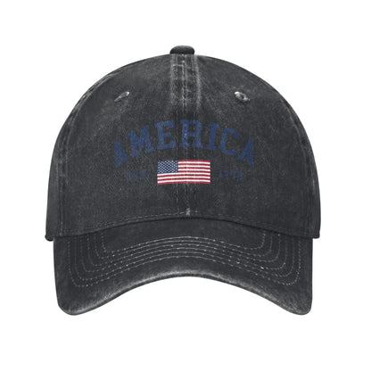 American Flag USA 4th Of July Baseball Cap