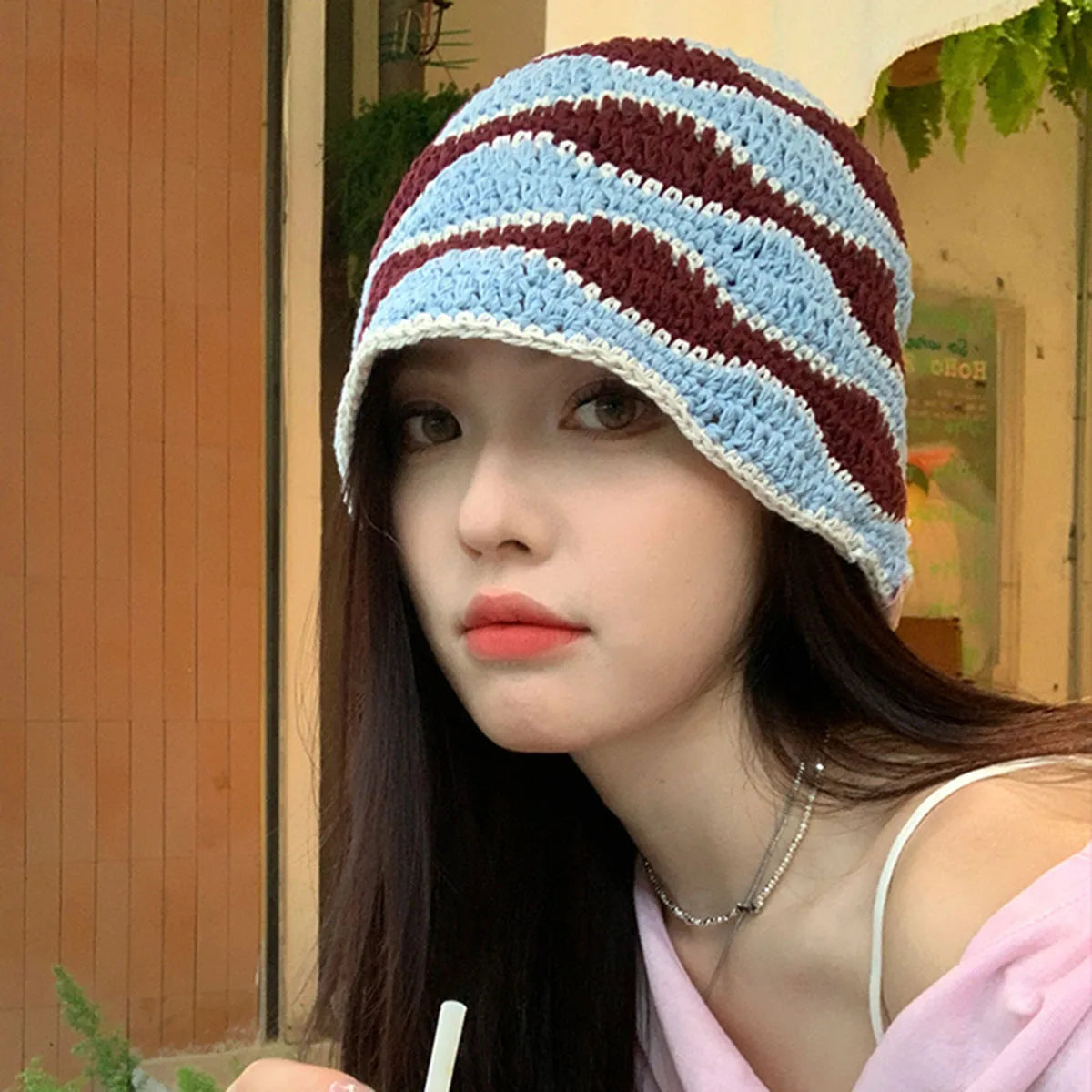 Women's Colorful Gradient Knitted Bucket Hat