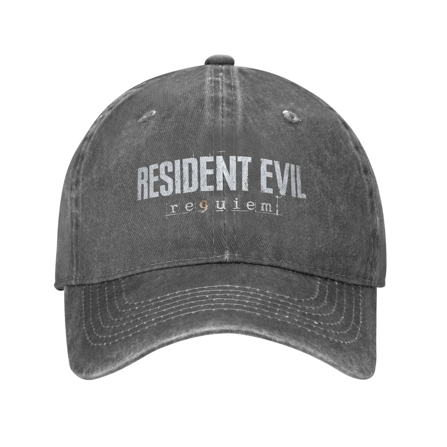 Resident Evil Requiem Logo Washed Snapback Baseball Cap