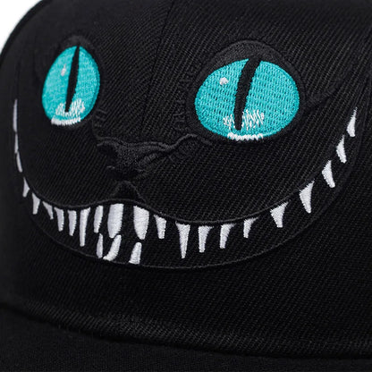 Unisex Cartoon Cat Embroidery Snapback Cap