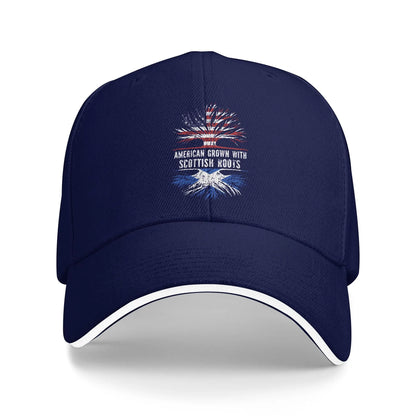American Scottish Roots Flag Outdoor Baseball Cap