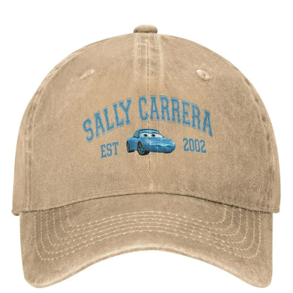 Sally Carrera Lightning McQueen Washed Blue Baseball Cap