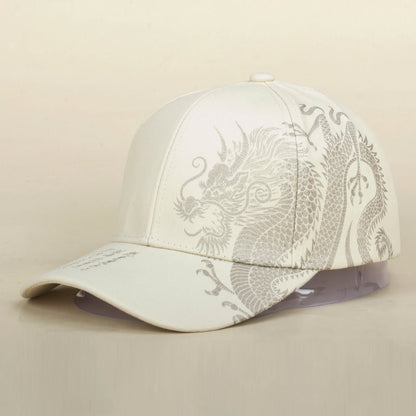 Gold Dragon Embossed Adjustable Baseball Cap