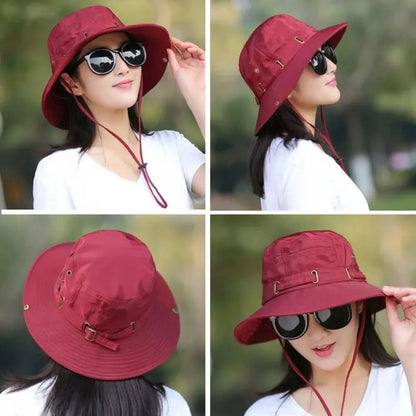Double-Sided Wide Brim UV Bucket Hat