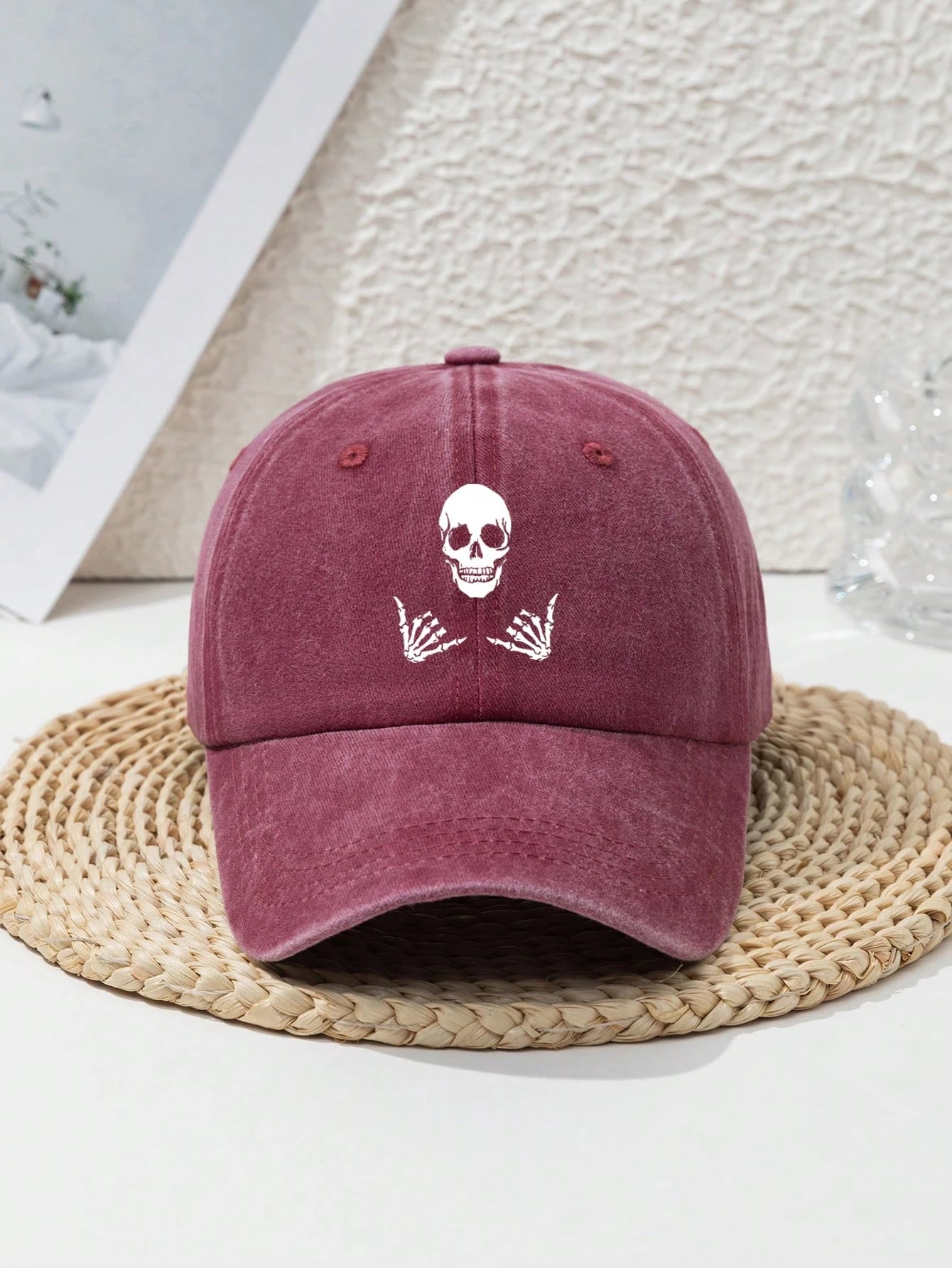 Skull Print Duckbill Baseball Cap