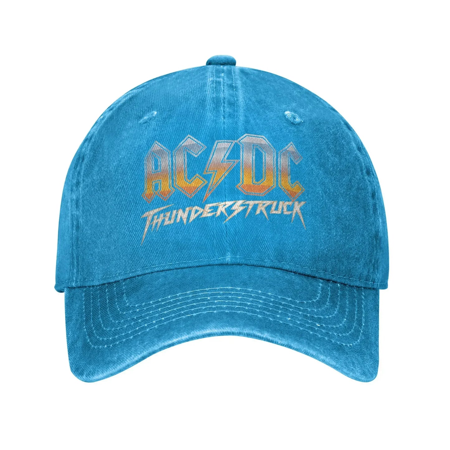 ACDC Thunderstruck Distressed Washed Unisex Baseball Cap