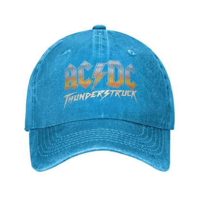 ACDC Thunderstruck Distressed Washed Unisex Baseball Cap