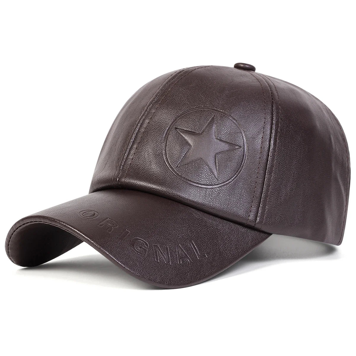 Pentagram PU Leather Baseball Cap