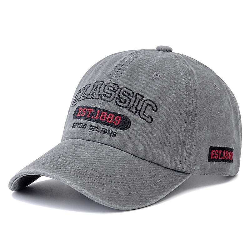 Retro 1889 Letter Embroidered Baseball Cap