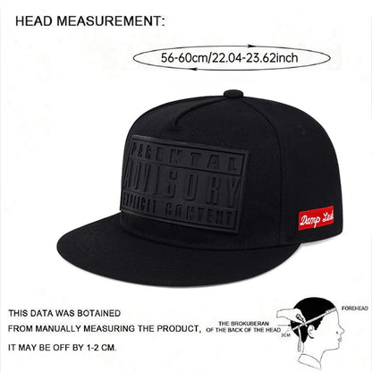 Unisex ADVISORY Embroidered Flat Brim Baseball Cap