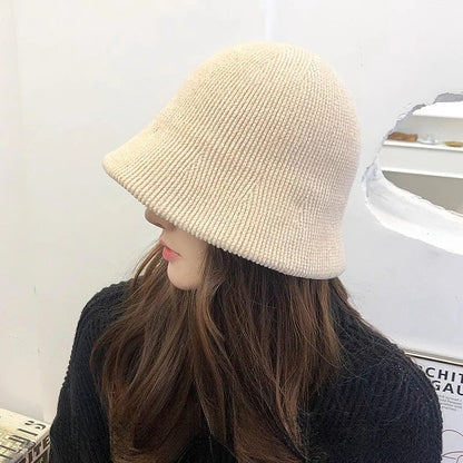 Women's Knitted Warm Bucket Hat