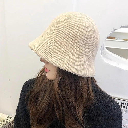Women's Knitted Warm Bucket Hat