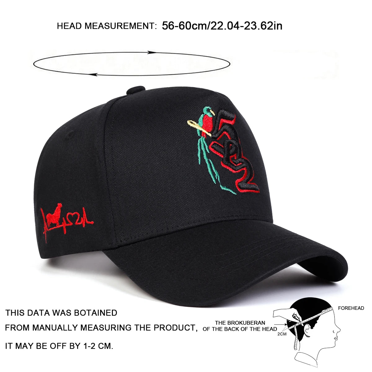 Unisex 502 Little Bird Embroidery Casual Baseball Cap