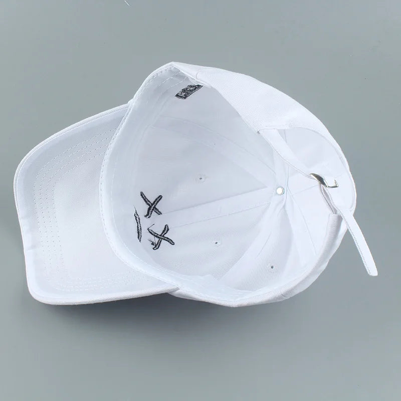 Sad Face Embroidered Cotton Dad Hat