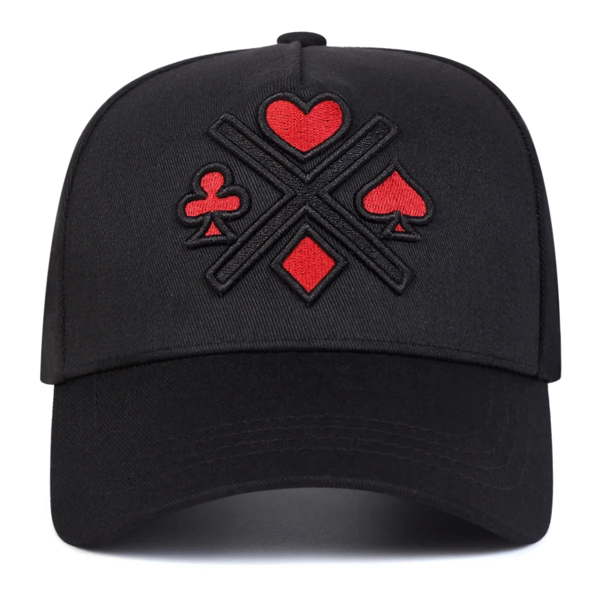 Unisex Poker Embroidery Casual Outdoor Adjustable Baseball Cap