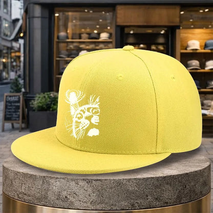 Abstract Cat Face Print Street Snapback Cap