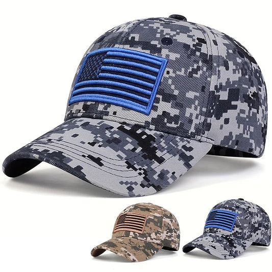 Unisex US Flag Embroidered Baseball Cap