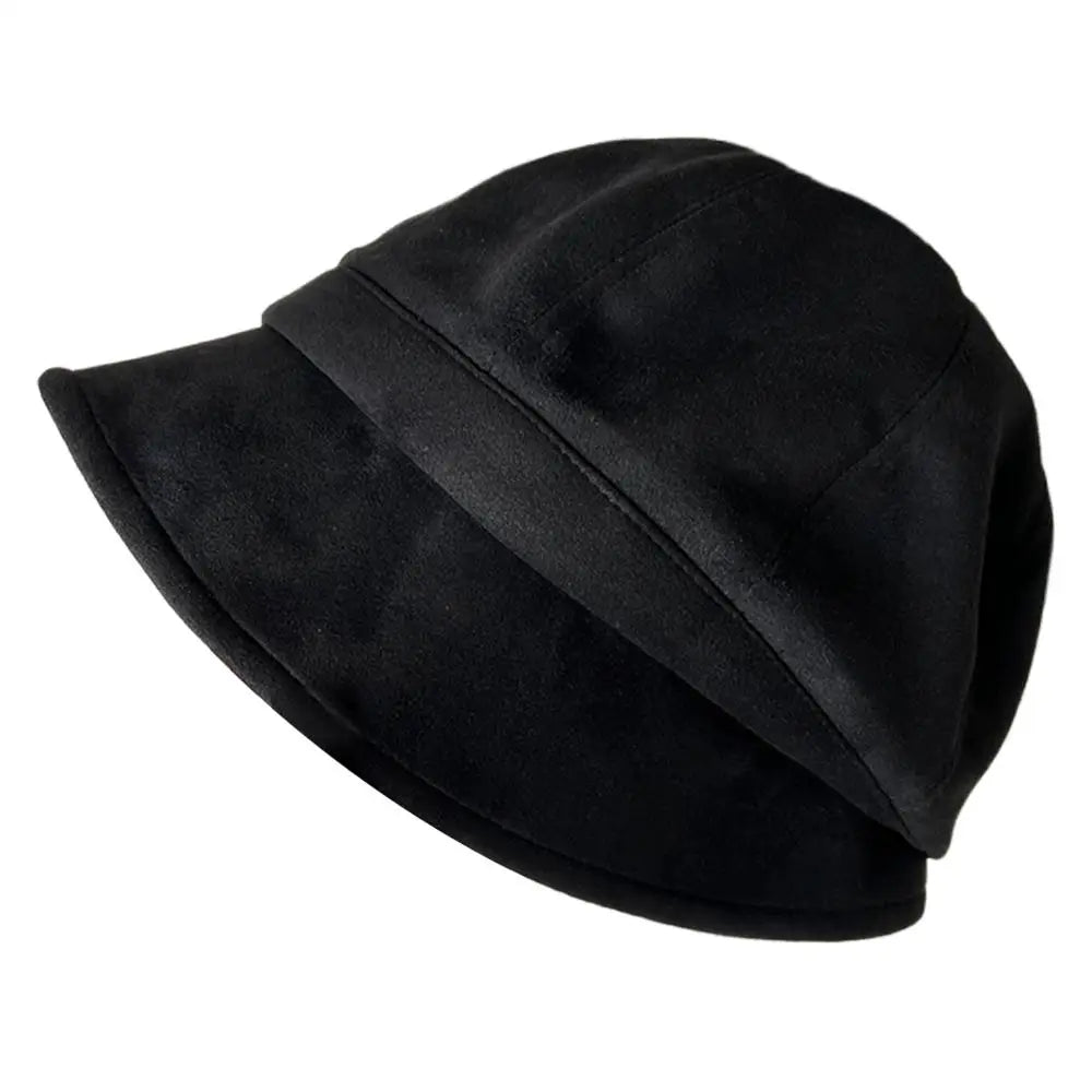 Suede Pile Warm Windproof Bucket Hat