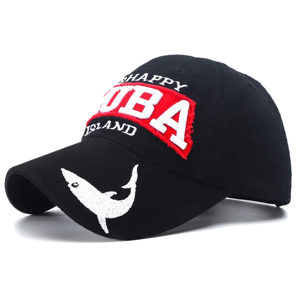 ARUBA Shark Embroidered Snapback Cap