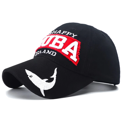 ARUBA Shark Embroidered Snapback Cap