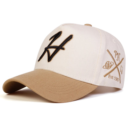 Unisex H Letter Embroidered Baseball Caps