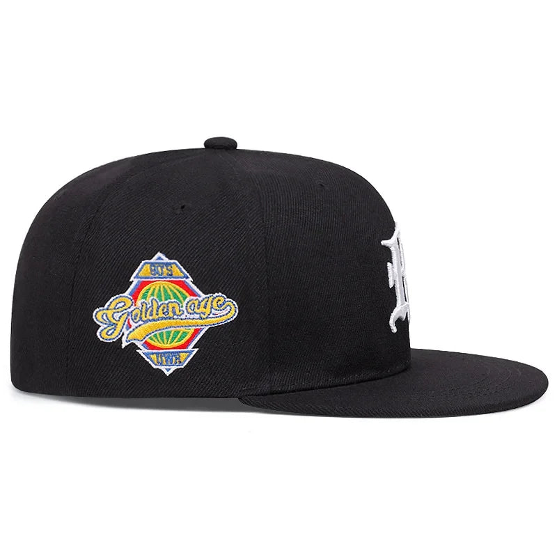 Fashion Primary Logo Embroidered Hip Hop Snapback Cap