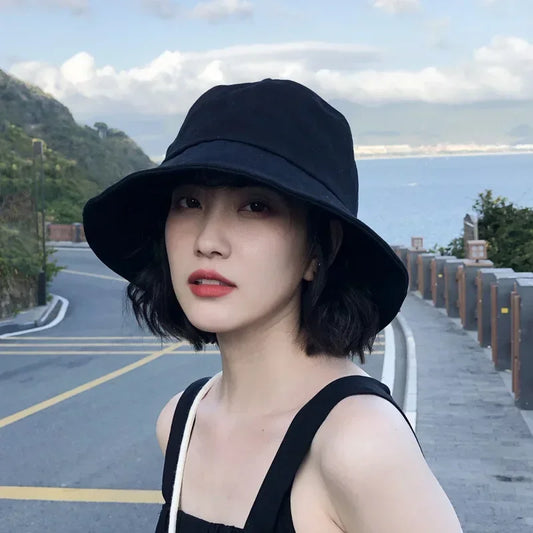 Unisex Cotton Summer Bucket Hat – Foldable Sun Protection Cap