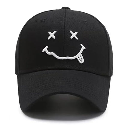 Unisex Smiling Face Embroidered Baseball Cap