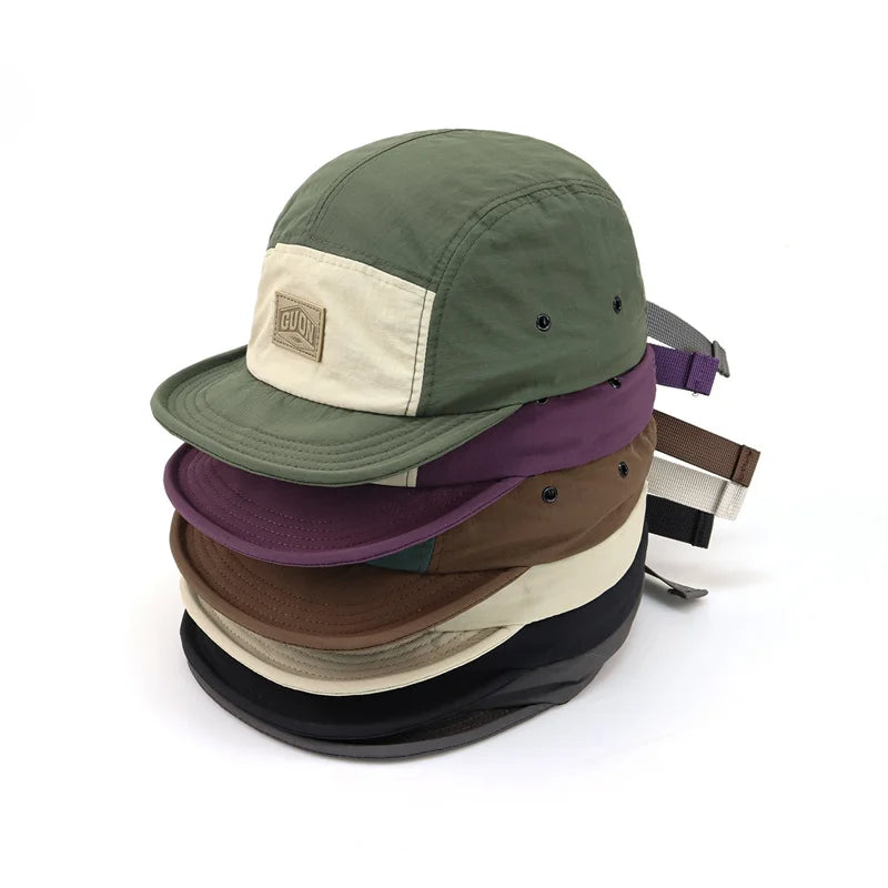 Quick Dry Short Brim Hiking Snapback Cap