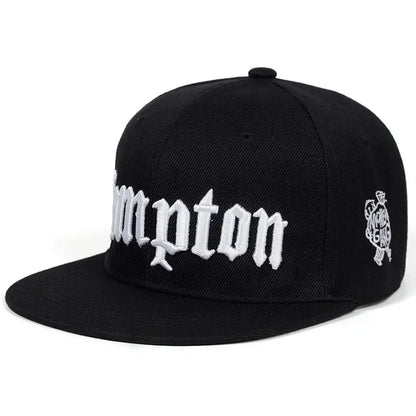 Unisex Compton Embroidered Hip Hop Snapback Cap