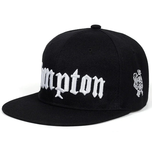 Unisex Compton Embroidered Hip Hop Snapback Cap