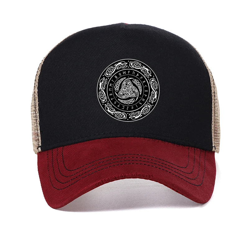 Vikings Ragnar Lothbrok Odin Horn Mesh Baseball Cap