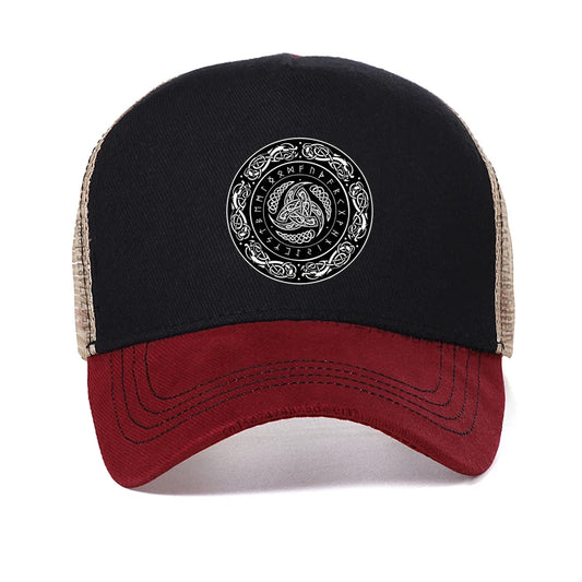 Vikings Ragnar Lothbrok Odin Horn Mesh Baseball Cap