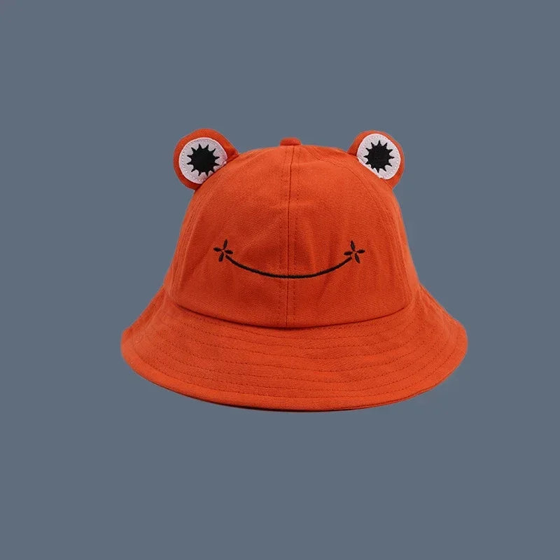 Cartoon Frog Fisherman Bucket Hat