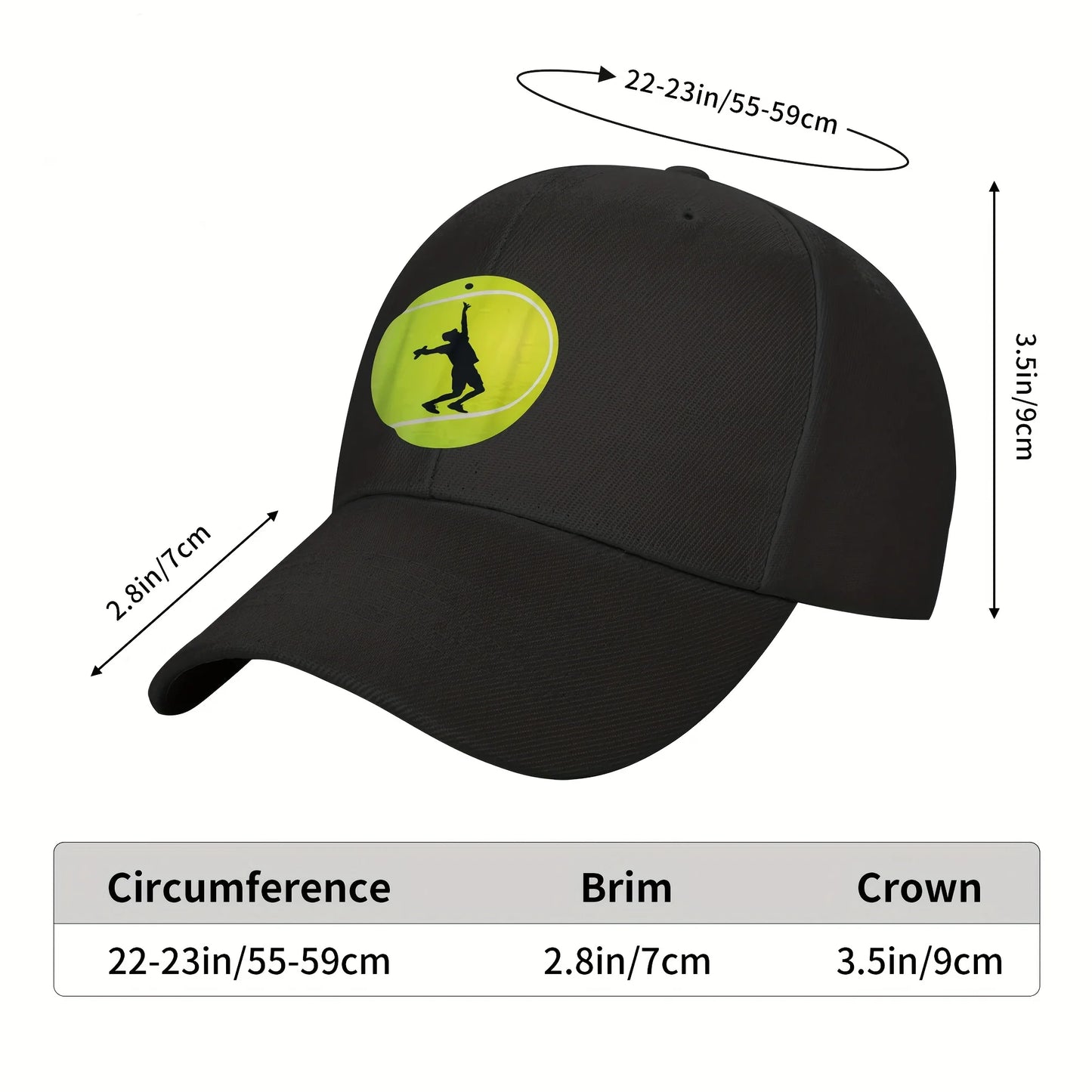 Summer Tennis Racket Festival Baseball Cap