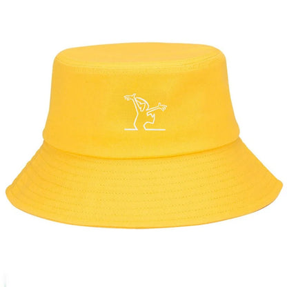 Dancing Figure Wide Brim Breathable Summer Bucket Hat