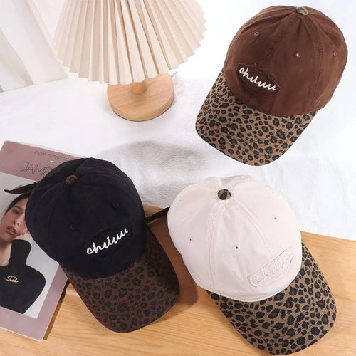 Leopard Embroidered Cotton Y2K Baseball Cap