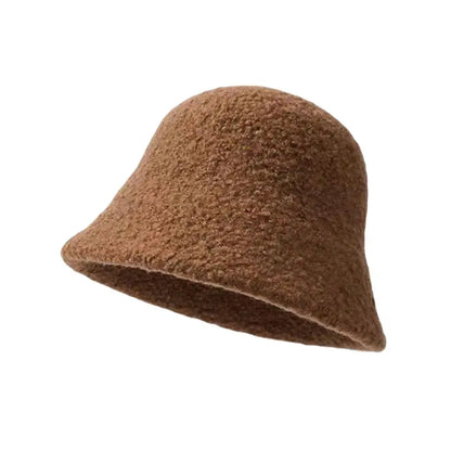 Korean Lamb Wool Winter Bucket Hat