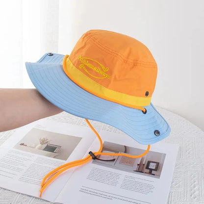 Japanese Retro Color Matching Bucket Hat Unisex