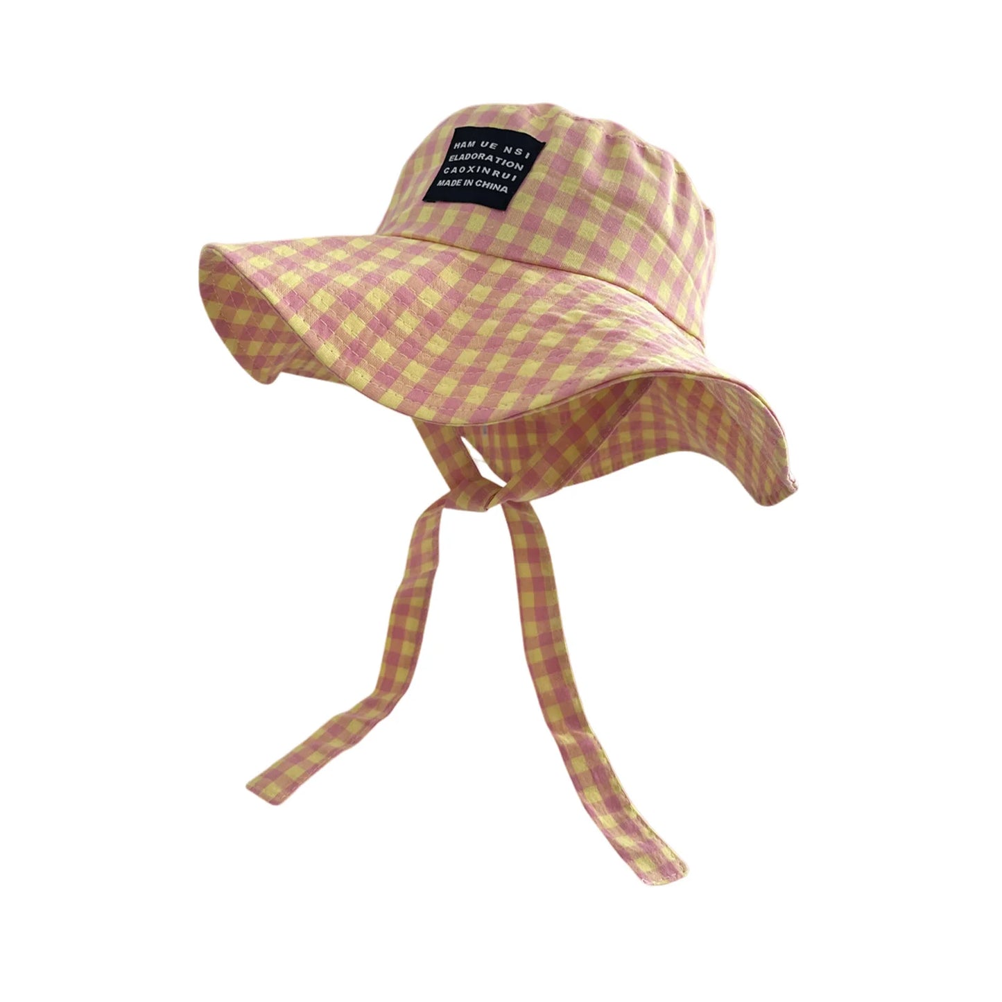 Breathable Grid Strap Summer Bucket Hat
